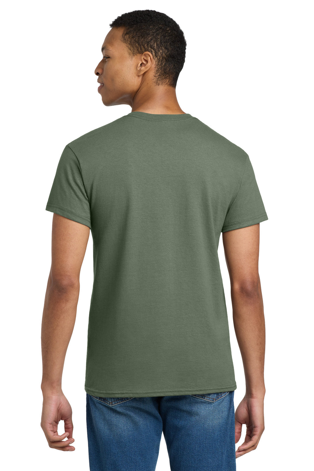 Gildan - Ultra Cotton 100% US Cotton T-Shirt. 2000 - Military Green - back