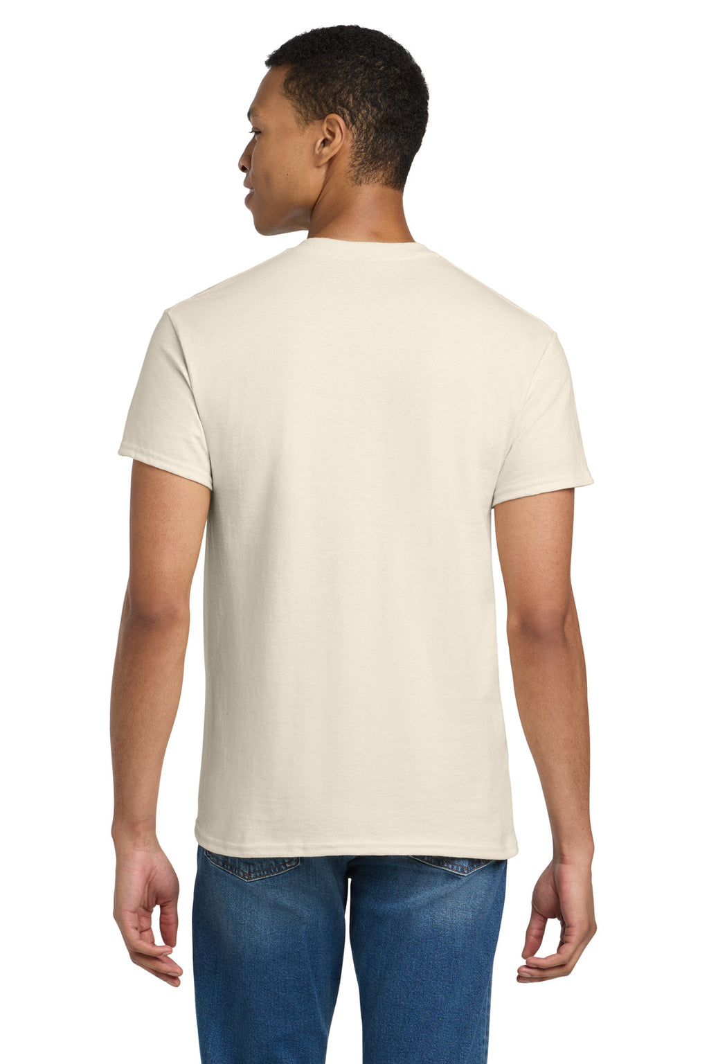 Gildan - Ultra Cotton 100% US Cotton T-Shirt. 2000 - Natural - back