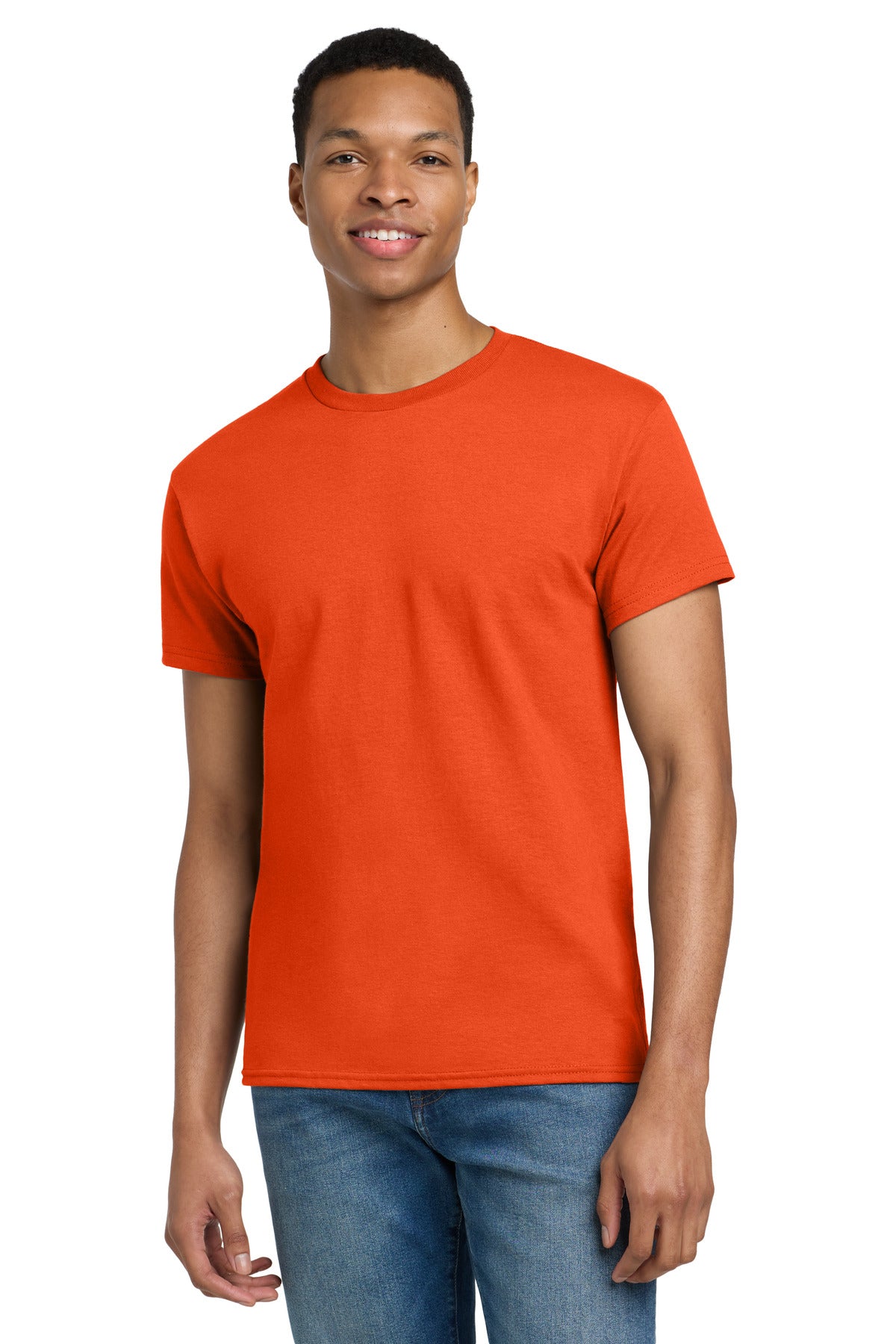 Gildan - Ultra Cotton 100% US Cotton T-Shirt. 2000 - Orange - front