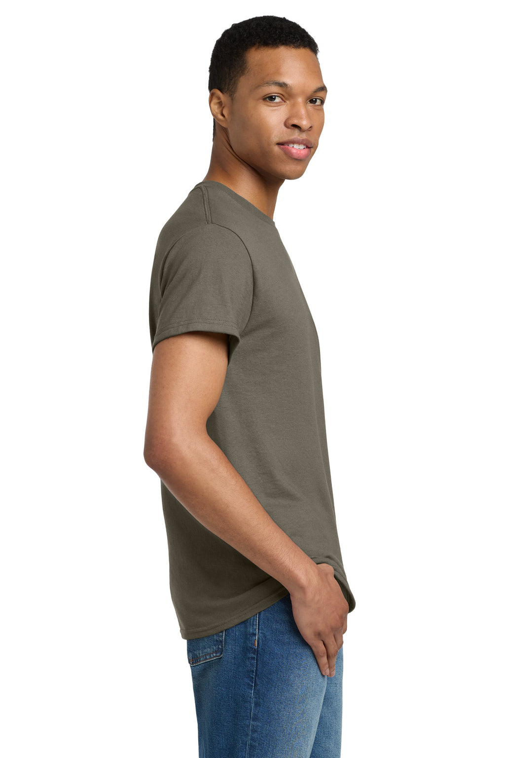 Gildan - Ultra Cotton 100% US Cotton T-Shirt. 2000 - Prairie Dust - side