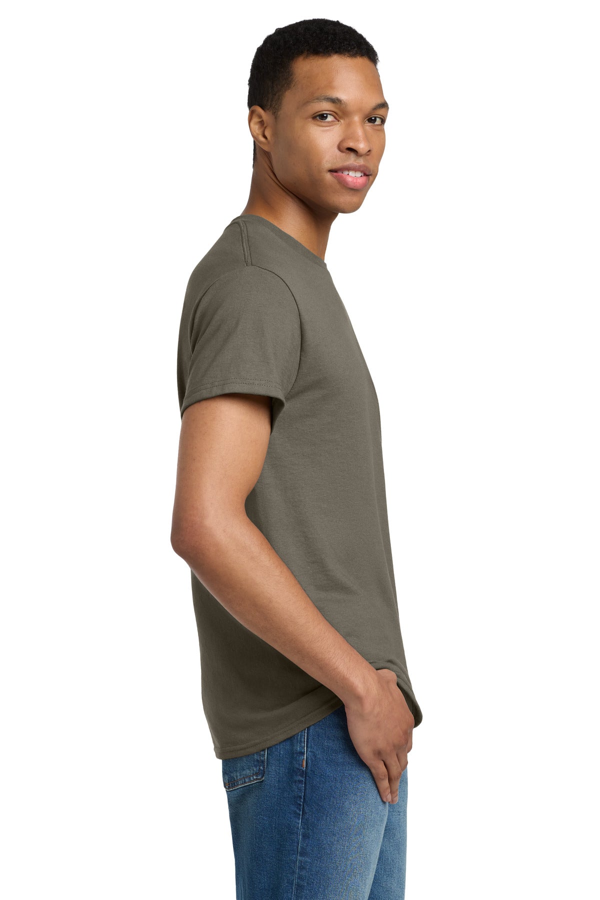 Gildan - Ultra Cotton 100% US Cotton T-Shirt. 2000 - Prairie Dust - side