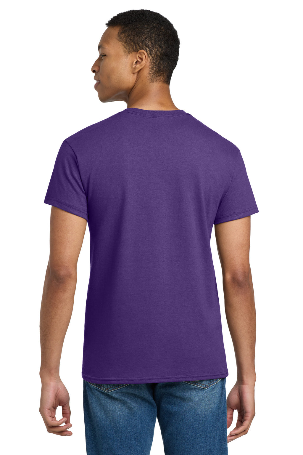 Gildan - Ultra Cotton 100% US Cotton T-Shirt. 2000 - Purple - back
