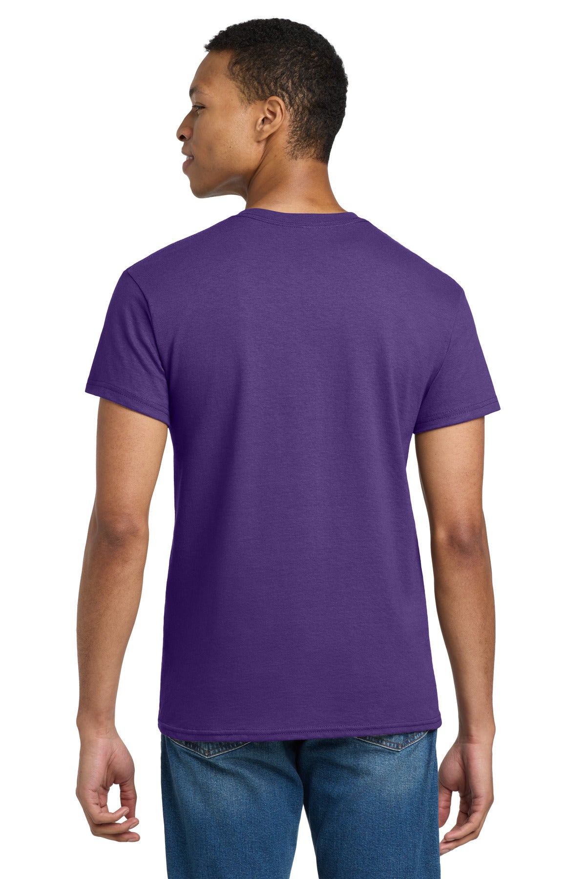 Gildan - Ultra Cotton 100% US Cotton T-Shirt. 2000 - Purple - back