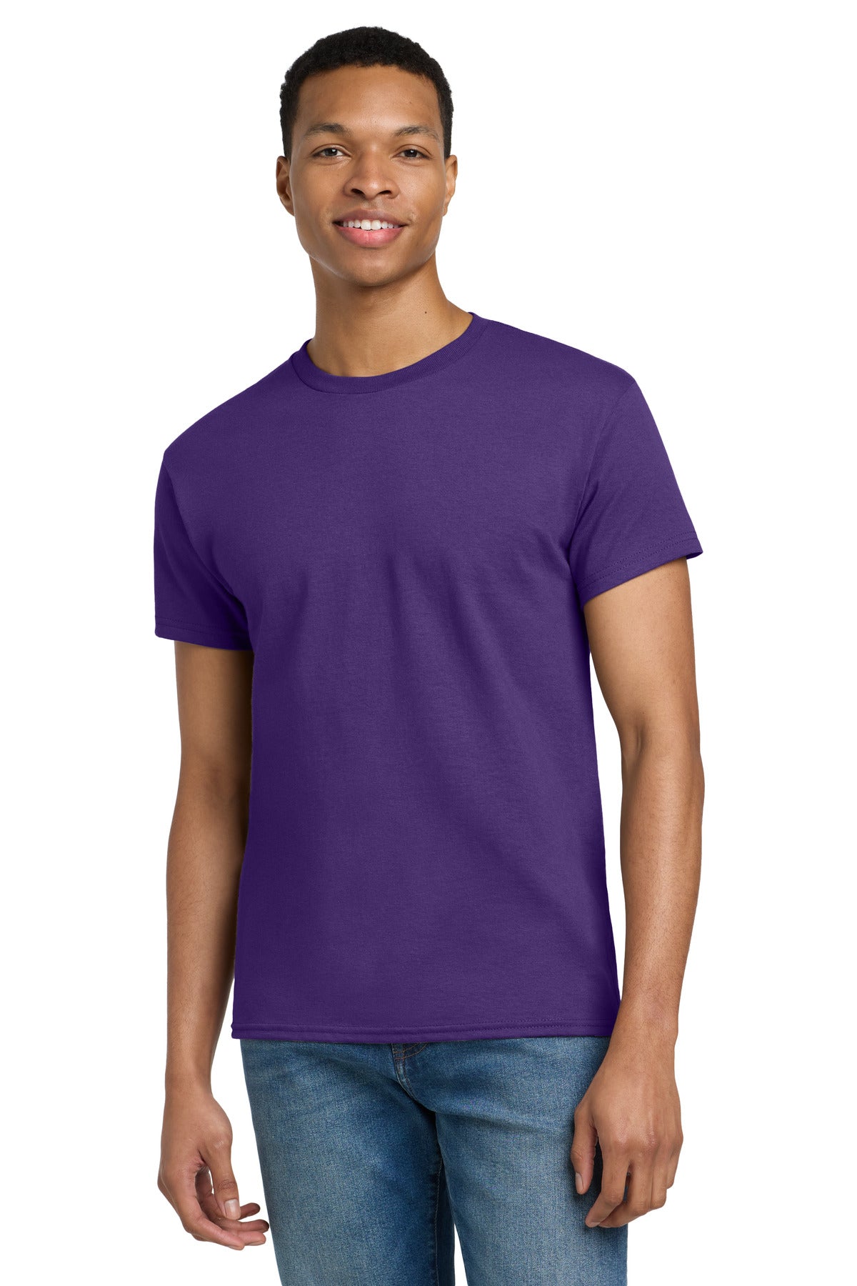 Gildan - Ultra Cotton 100% US Cotton T-Shirt. 2000 - Purple - front