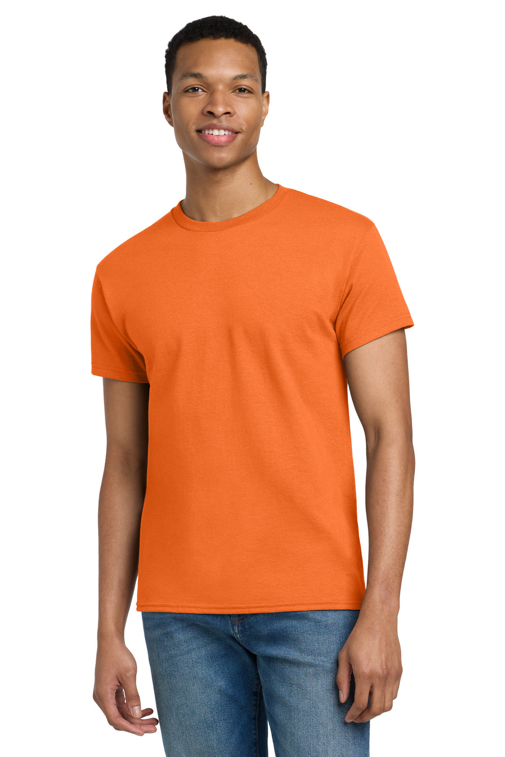 Gildan - Ultra Cotton 100% US Cotton T-Shirt. 2000 - S. Orange - front
