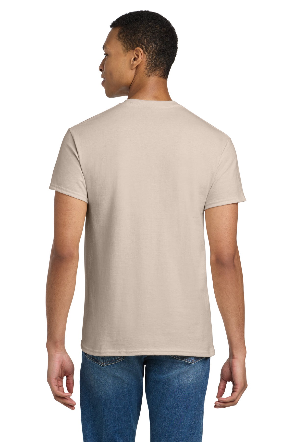 Gildan - Ultra Cotton 100% US Cotton T-Shirt. 2000 - Sand - back