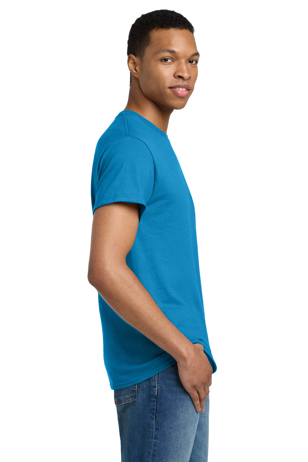 Gildan - Ultra Cotton 100% US Cotton T-Shirt. 2000 - Sapphire - side