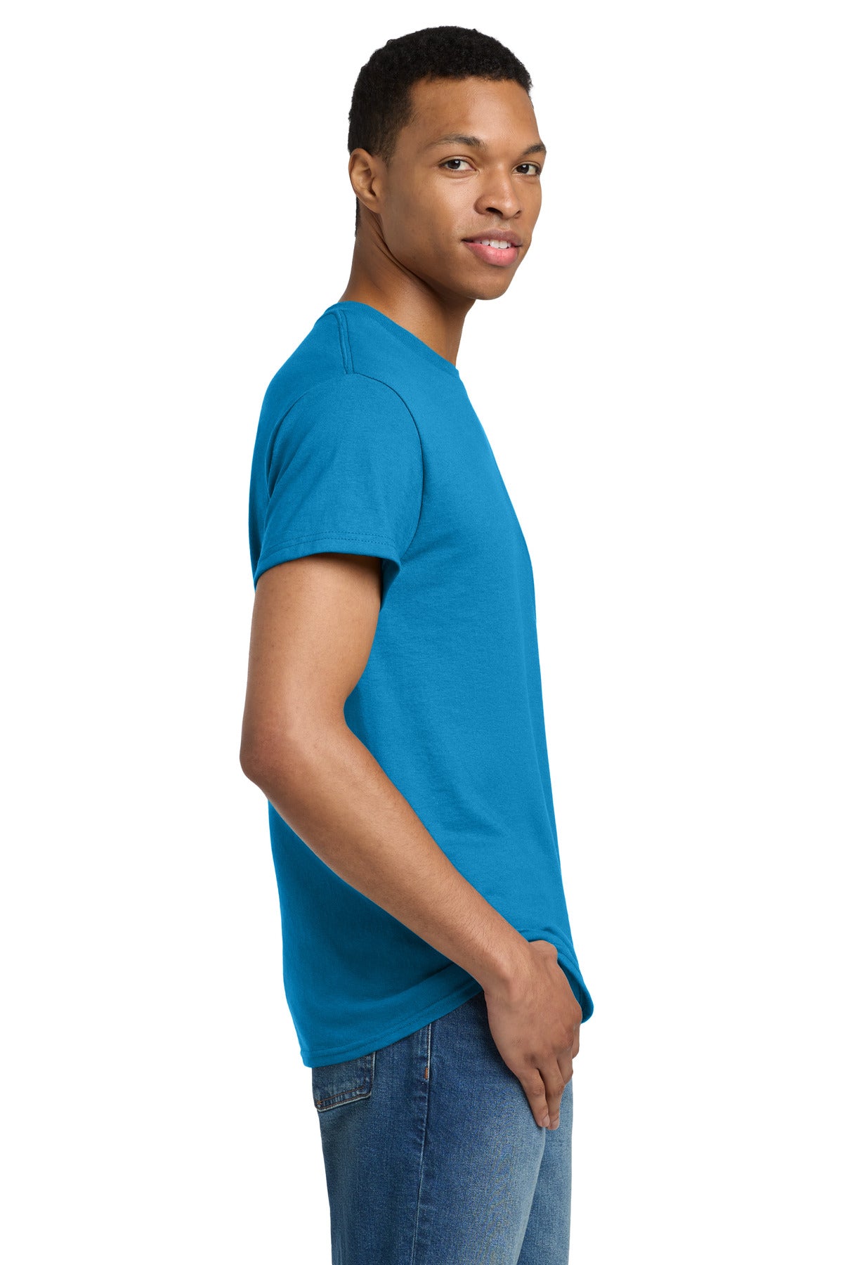 Gildan - Ultra Cotton 100% US Cotton T-Shirt. 2000 - Sapphire - side