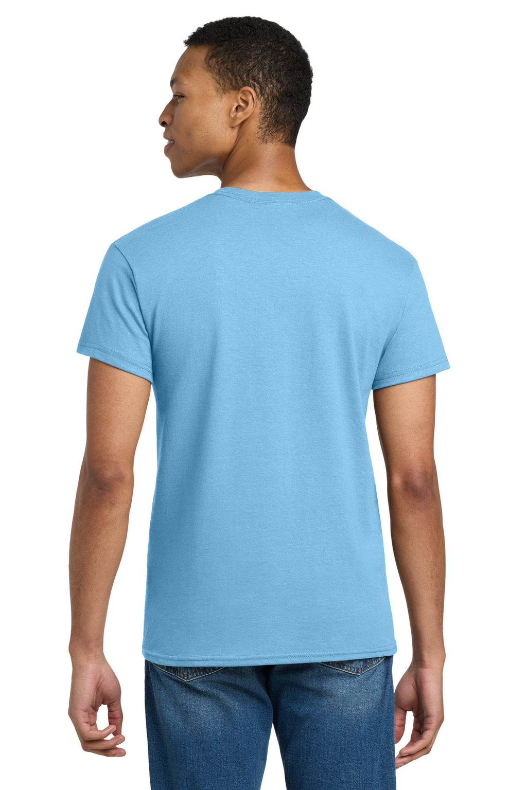 Gildan - Ultra Cotton 100% US Cotton T-Shirt. 2000 - Sky - back