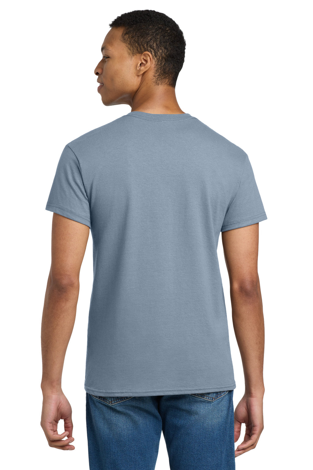 Gildan - Ultra Cotton 100% US Cotton T-Shirt. 2000 - Stone Blue - back
