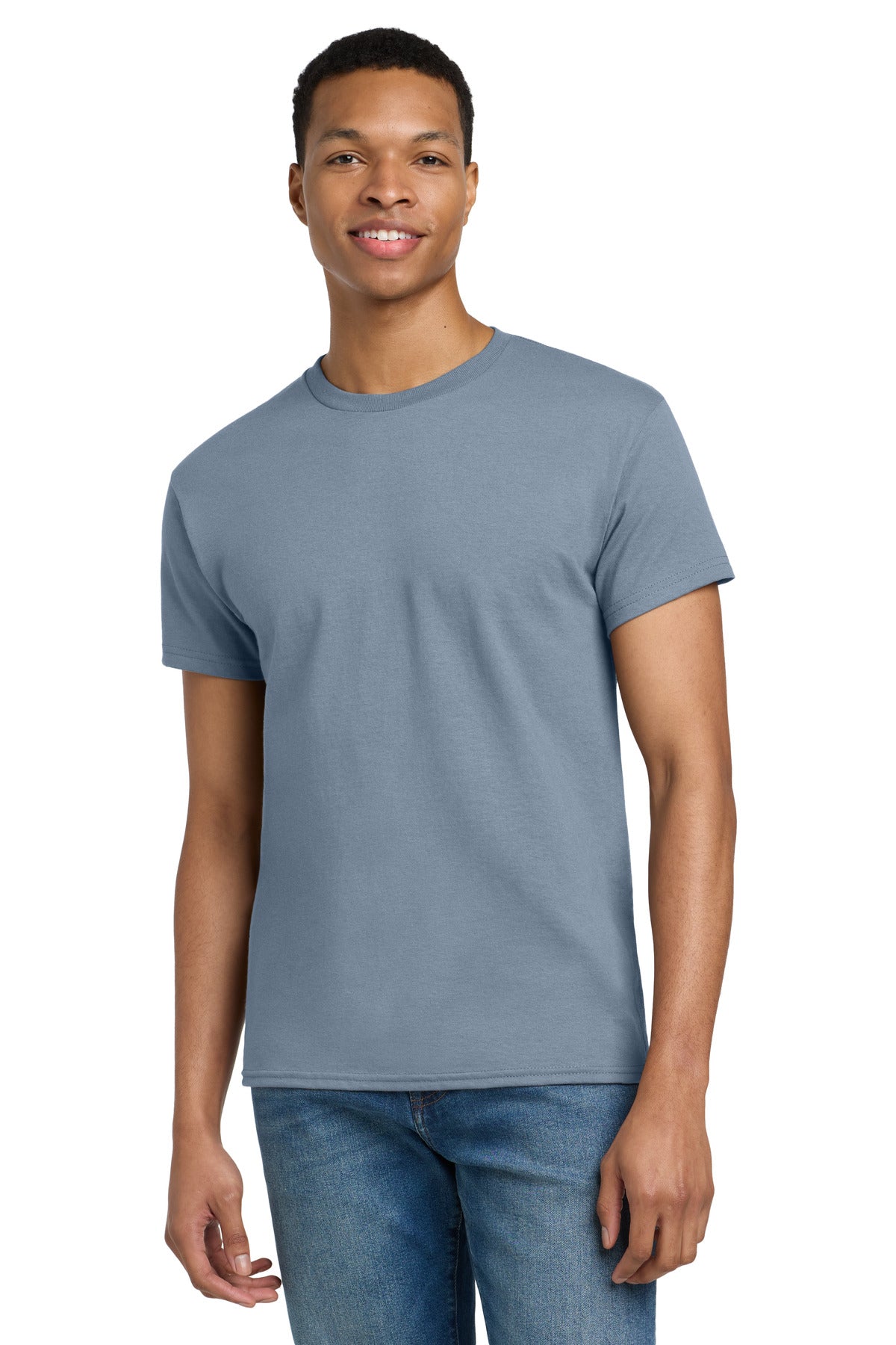 Gildan - Ultra Cotton 100% US Cotton T-Shirt. 2000 - Stone Blue - front