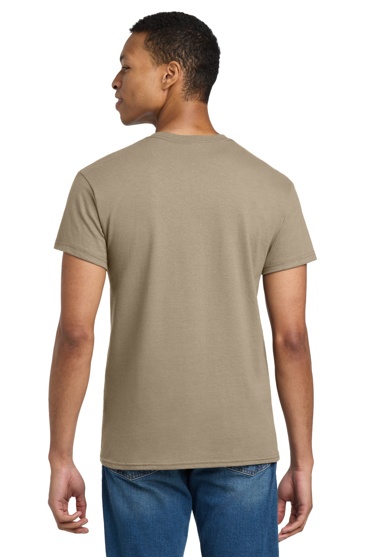 Gildan - Ultra Cotton 100% US Cotton T-Shirt. 2000 - Tan - back