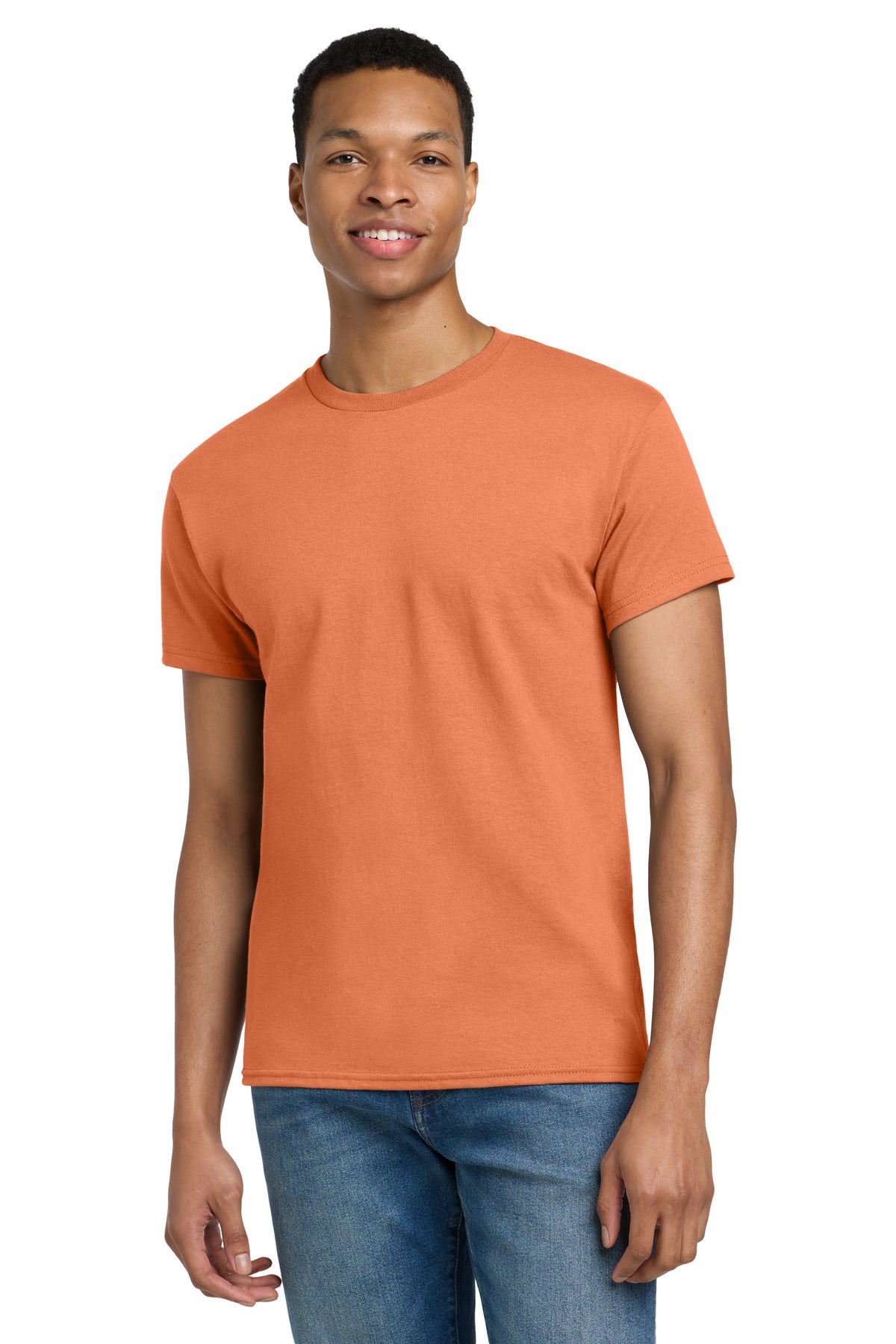 Gildan - Ultra Cotton 100% US Cotton T-Shirt. 2000 - Tangerine - front