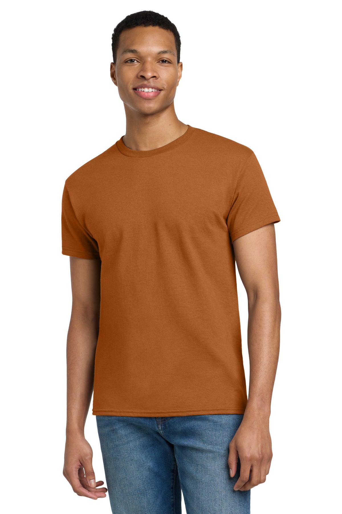 Gildan - Ultra Cotton 100% US Cotton T-Shirt. 2000 - Texas Orange - front