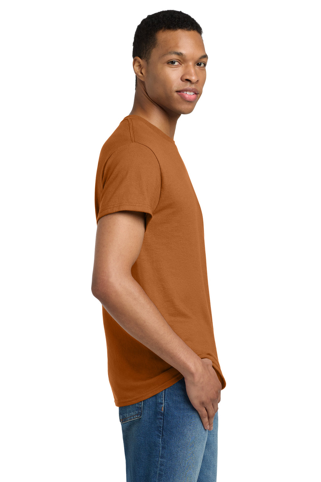 Gildan - Ultra Cotton 100% US Cotton T-Shirt. 2000 - Texas Orange - side