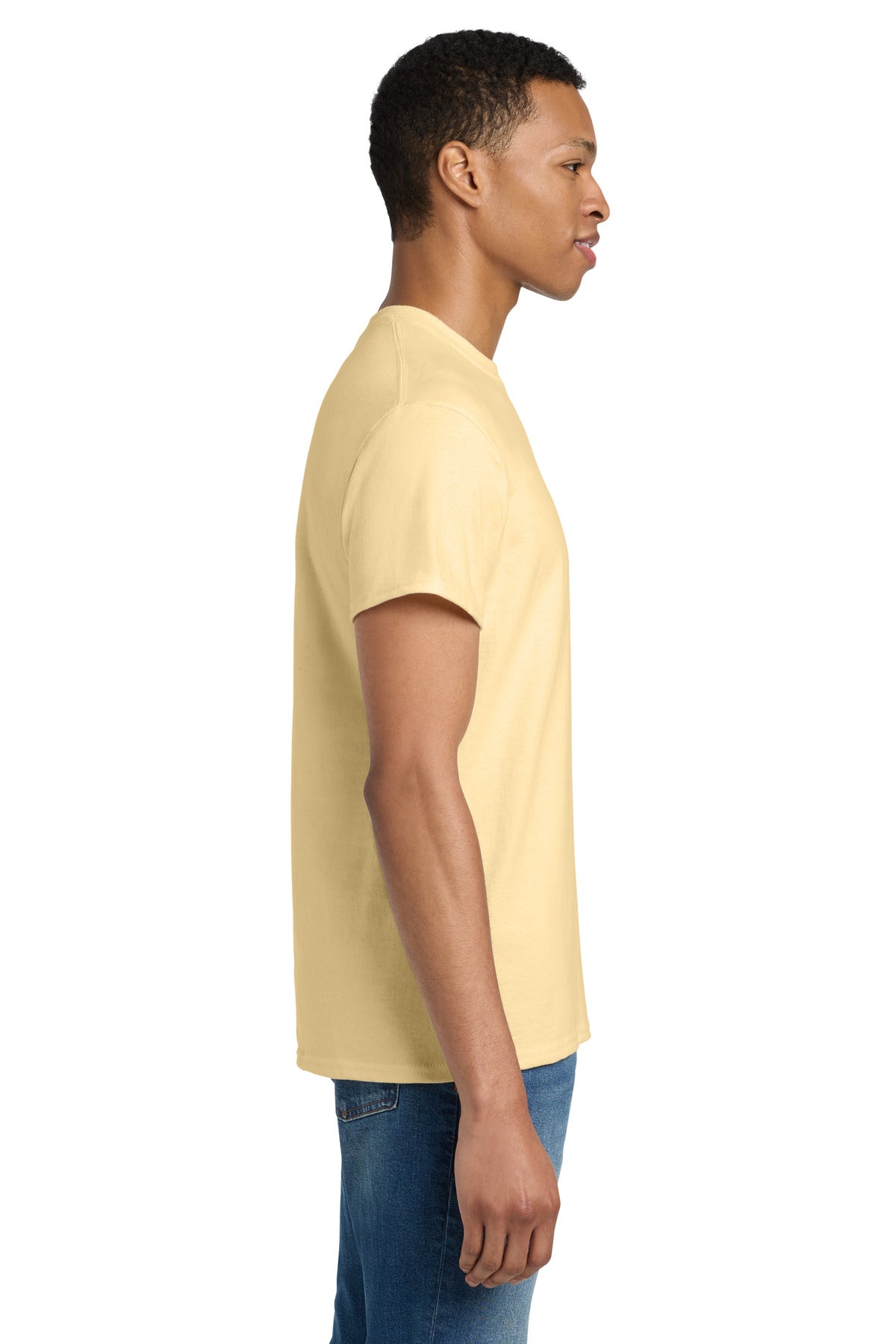 Gildan - Ultra Cotton 100% US Cotton T-Shirt. 2000 - Vegas Gold - side
