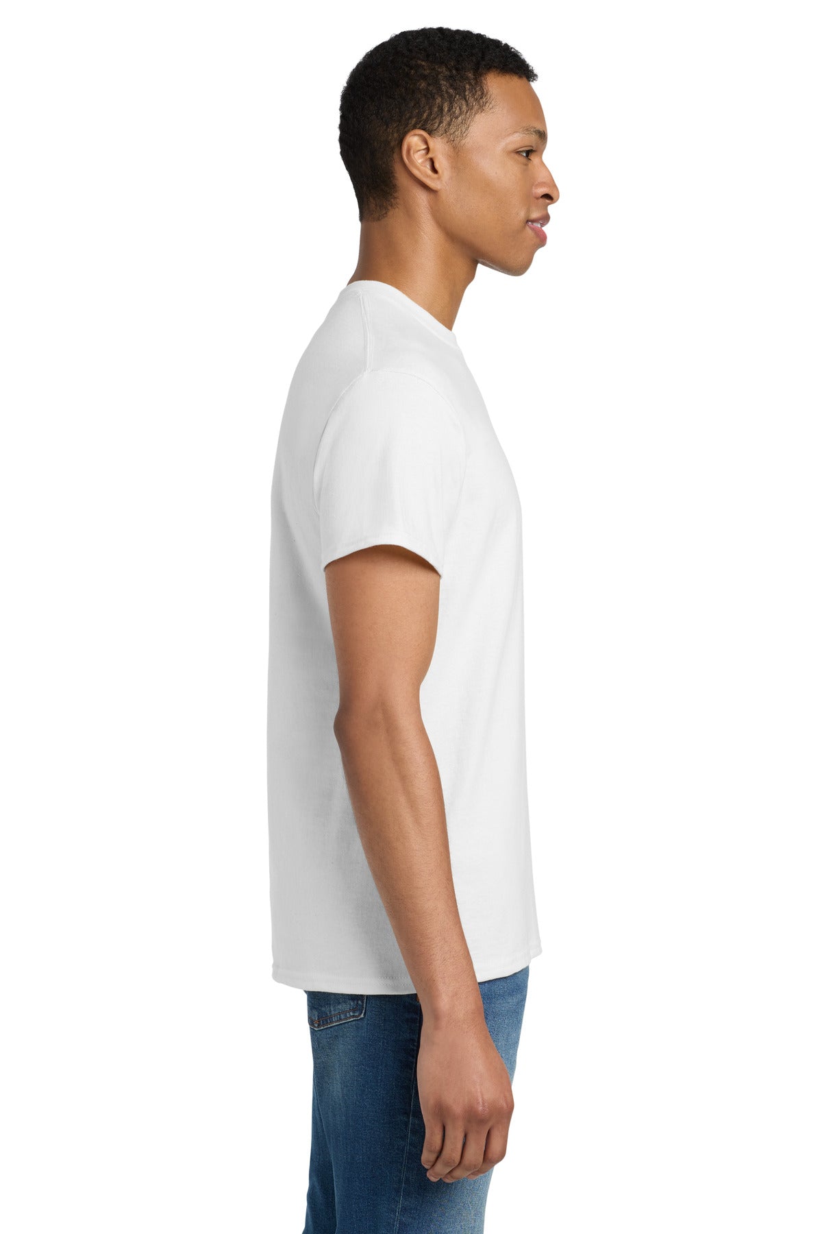 Gildan - Ultra Cotton 100% US Cotton T-Shirt. 2000 - White - side