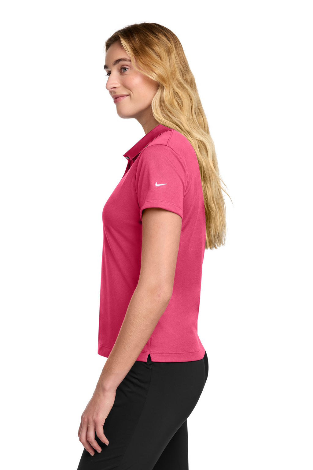 Nike Women's Tech Basic Dri-FIT Polo. 203697 - Flamingo - side