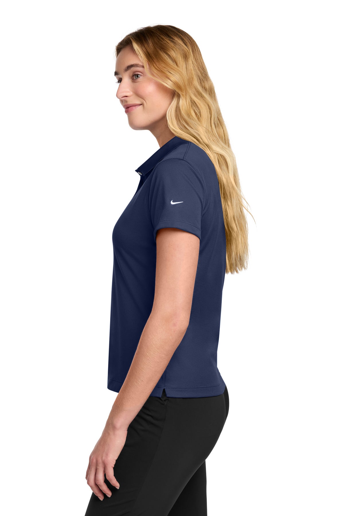 Nike Women's Tech Basic Dri-FIT Polo. 203697 - Midnight Navy - side