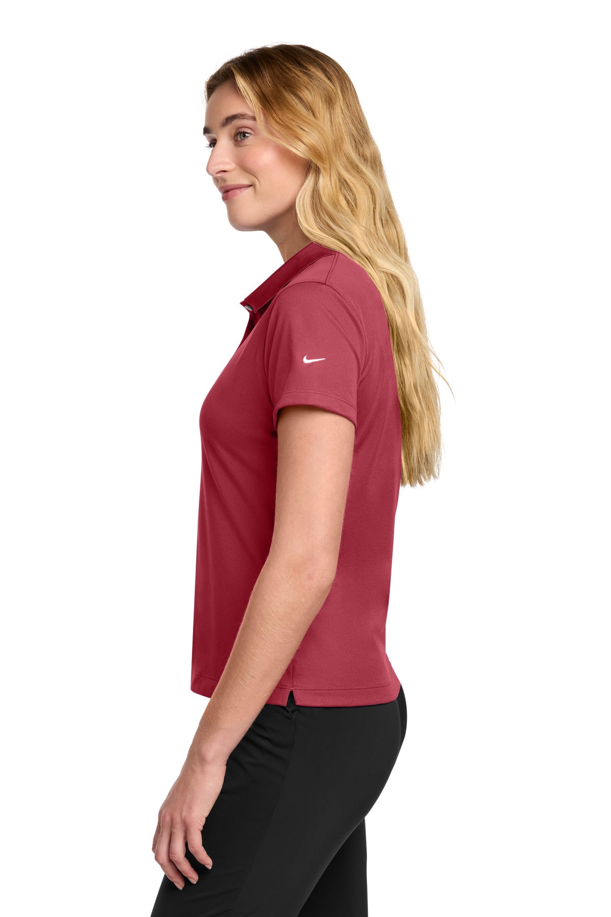 Nike Women's Tech Basic Dri-FIT Polo. 203697 - Pro Red - side