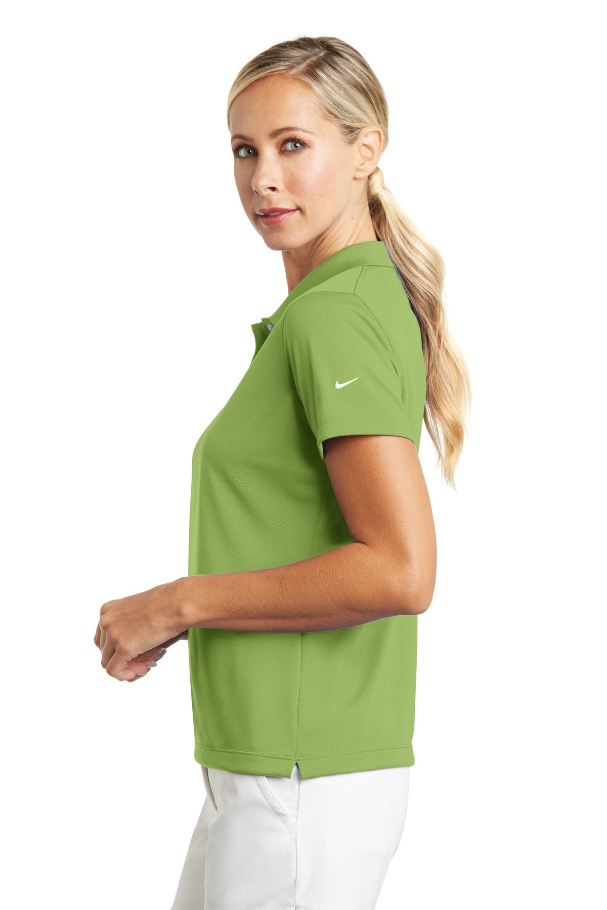 Nike Women's Tech Basic Dri-FIT Polo. 203697 - Vivid Green - side
