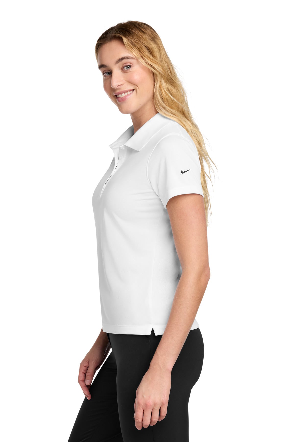 Nike Women's Tech Basic Dri-FIT Polo. 203697 - White - side