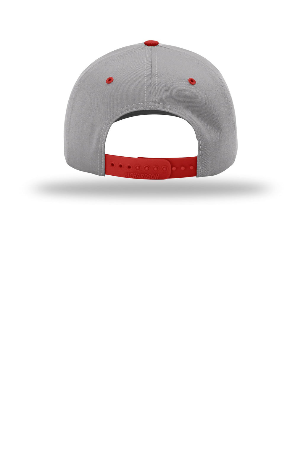 Richardson Pro Twill Snapback 212 - Grey/ Grey/ Red - back