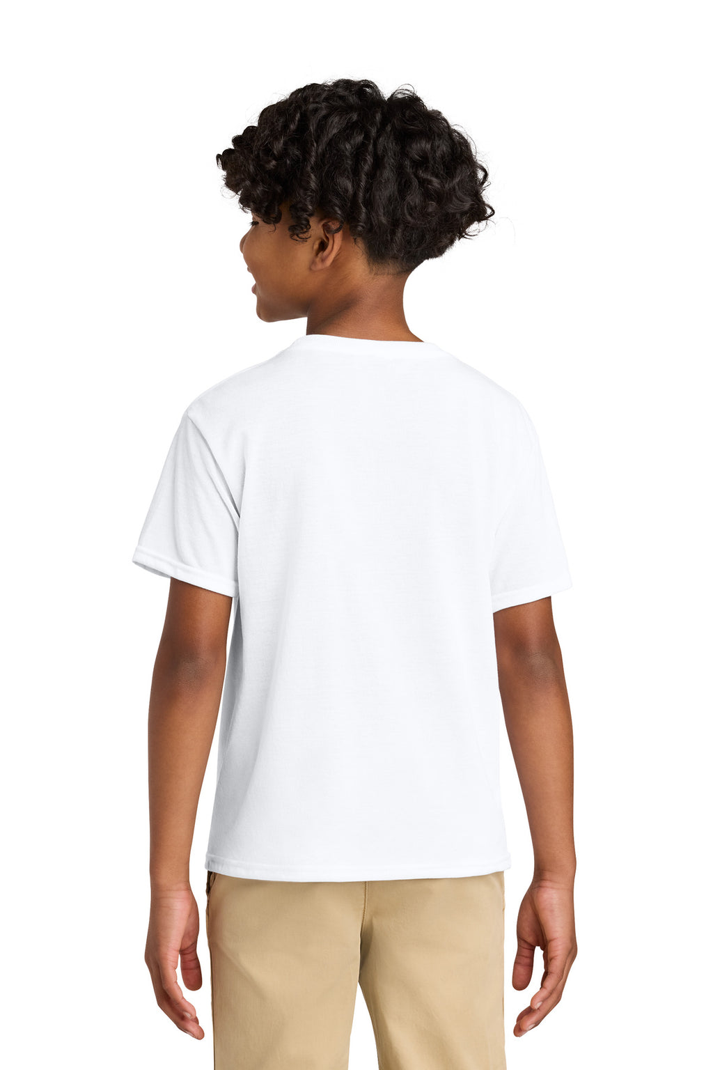 Jerzees Youth Dri-Power 100% Polyester Tee 21B - White - back