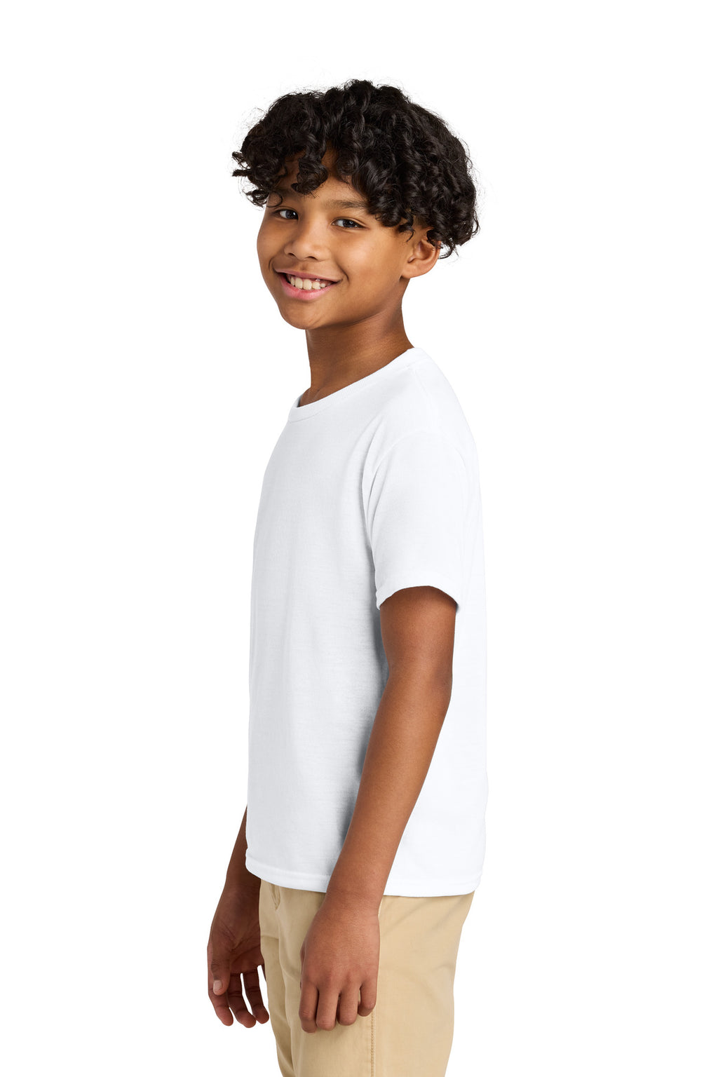 Jerzees Youth Dri-Power 100% Polyester Tee 21B - White - side