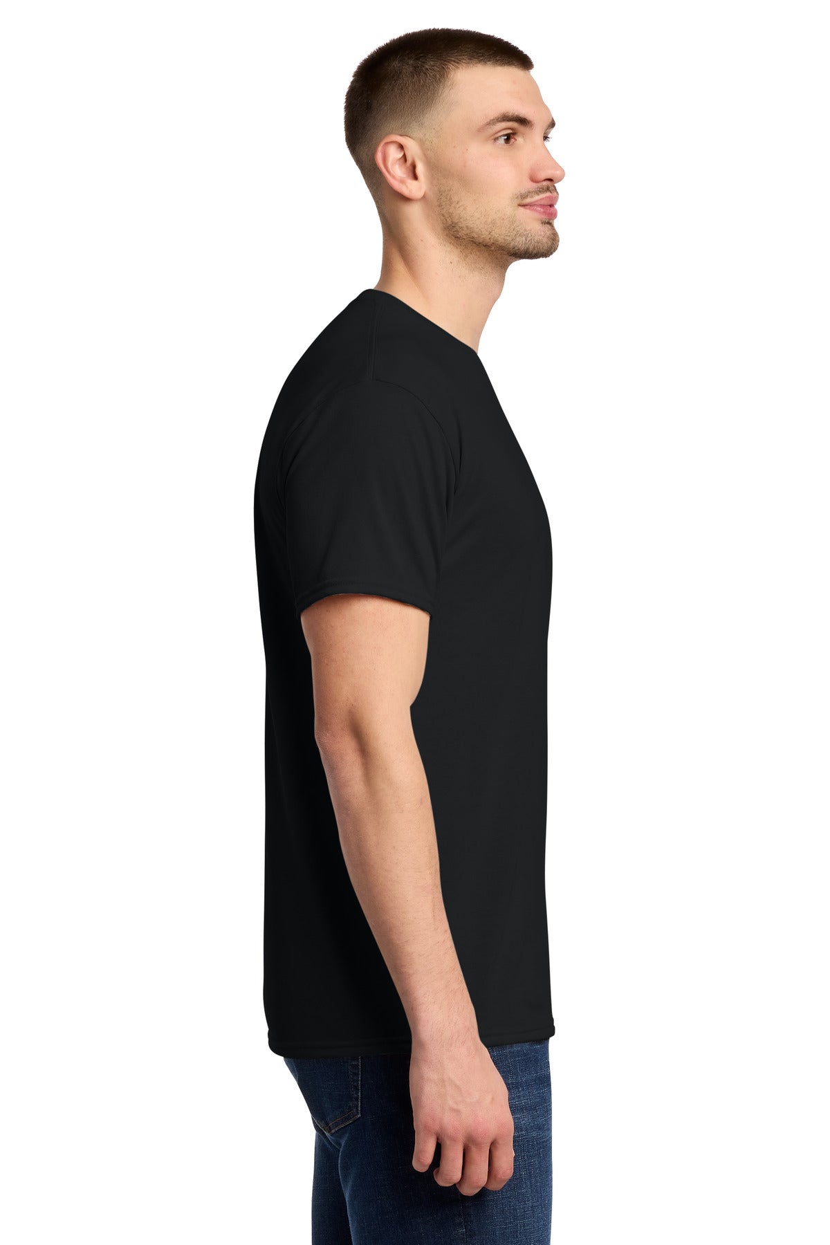 Jerzees Dri-Power 100% Polyester T-Shirt. 21M - Black - side
