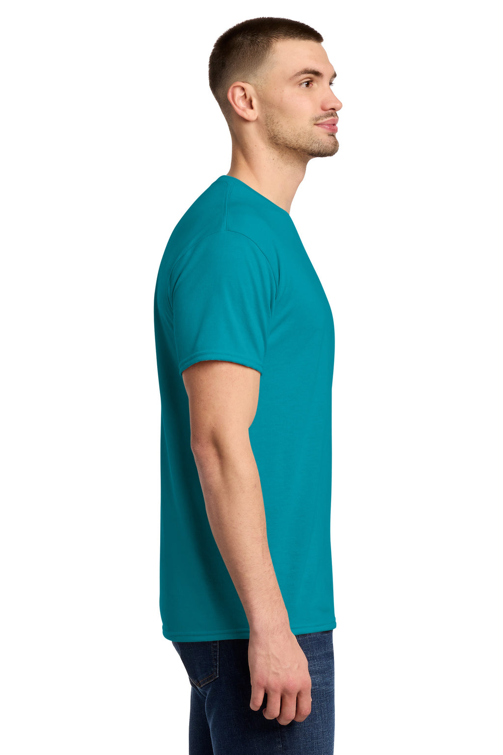 Jerzees Dri-Power 100% Polyester T-Shirt. 21M - California Blue - side