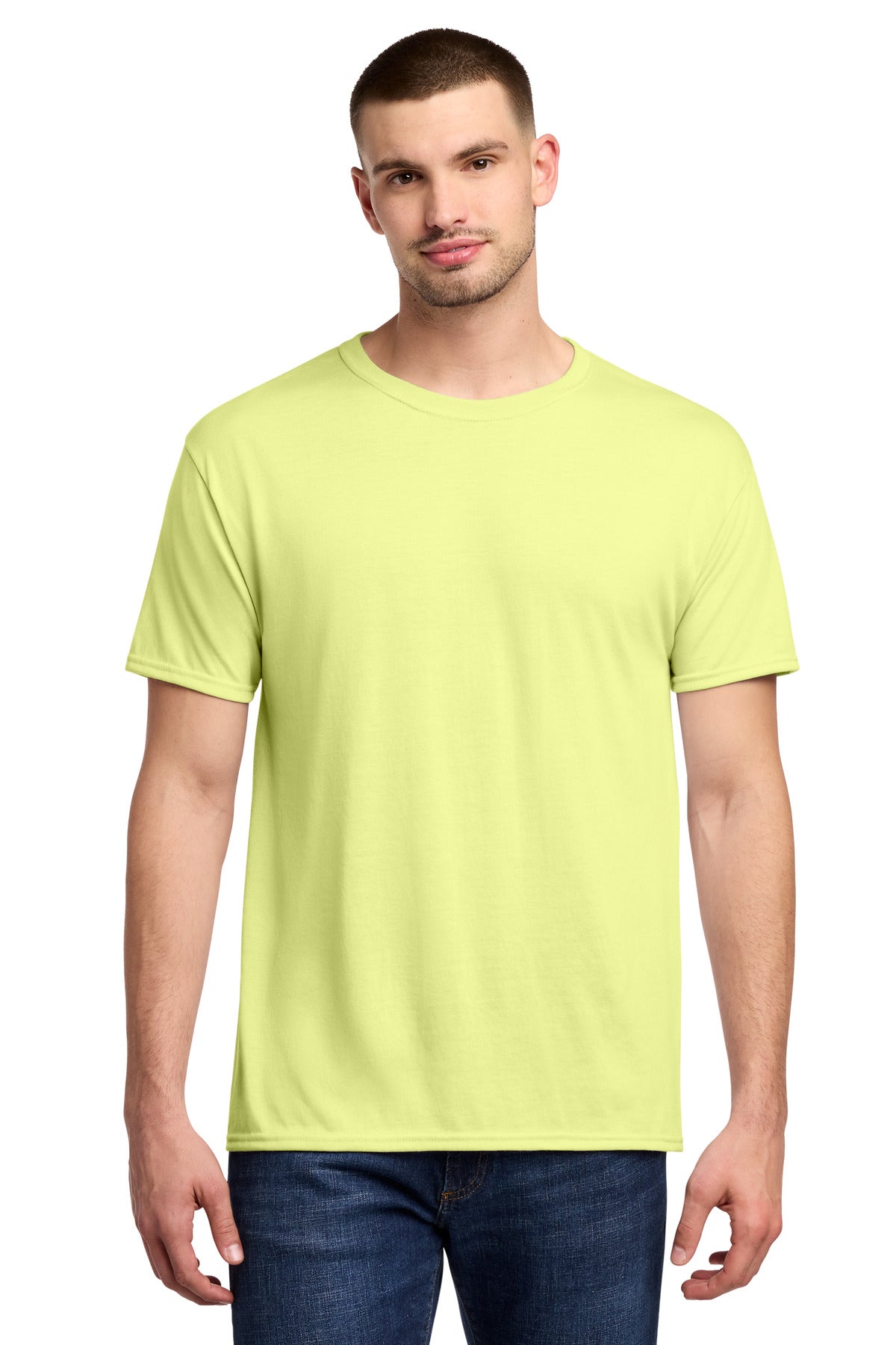 Jerzees Dri-Power 100% Polyester T-Shirt. 21M - Celery Juice - front