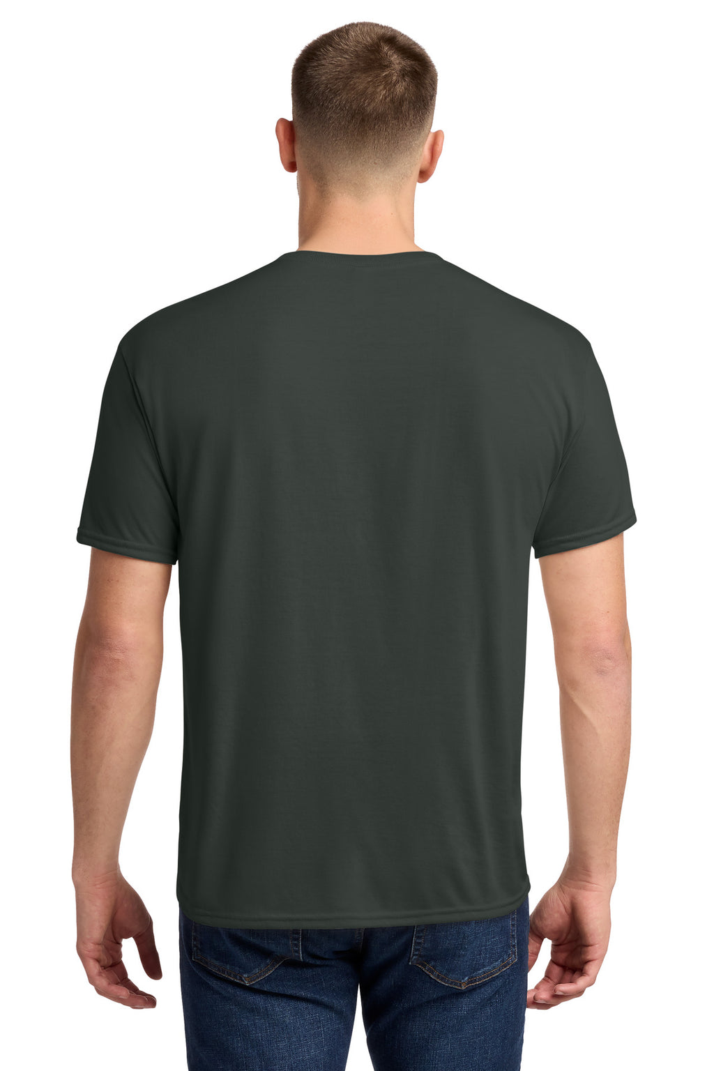 Jerzees Dri-Power 100% Polyester T-Shirt. 21M - Charcoal Grey - back