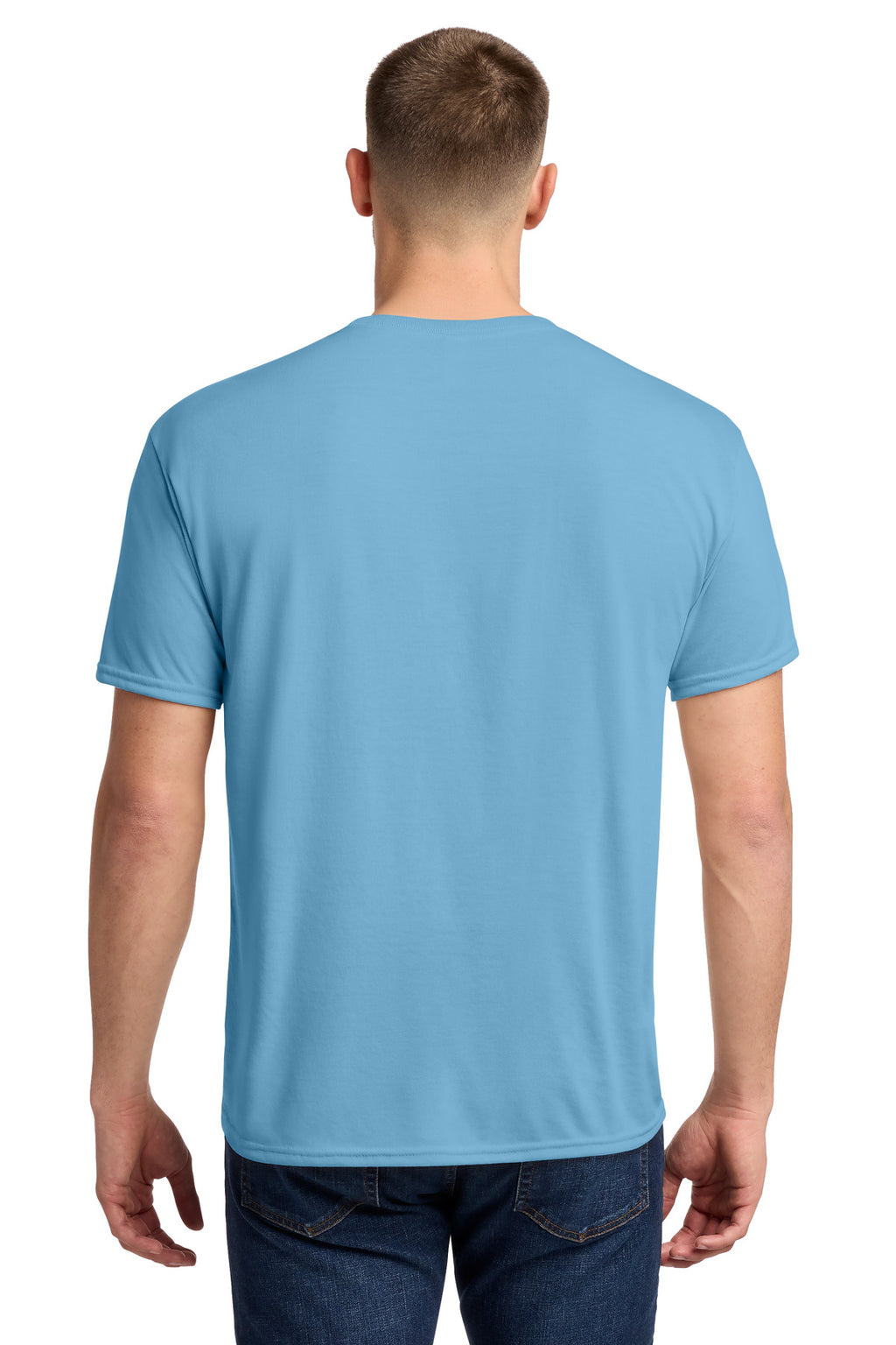 Jerzees Dri-Power 100% Polyester T-Shirt. 21M - Light Blue - back