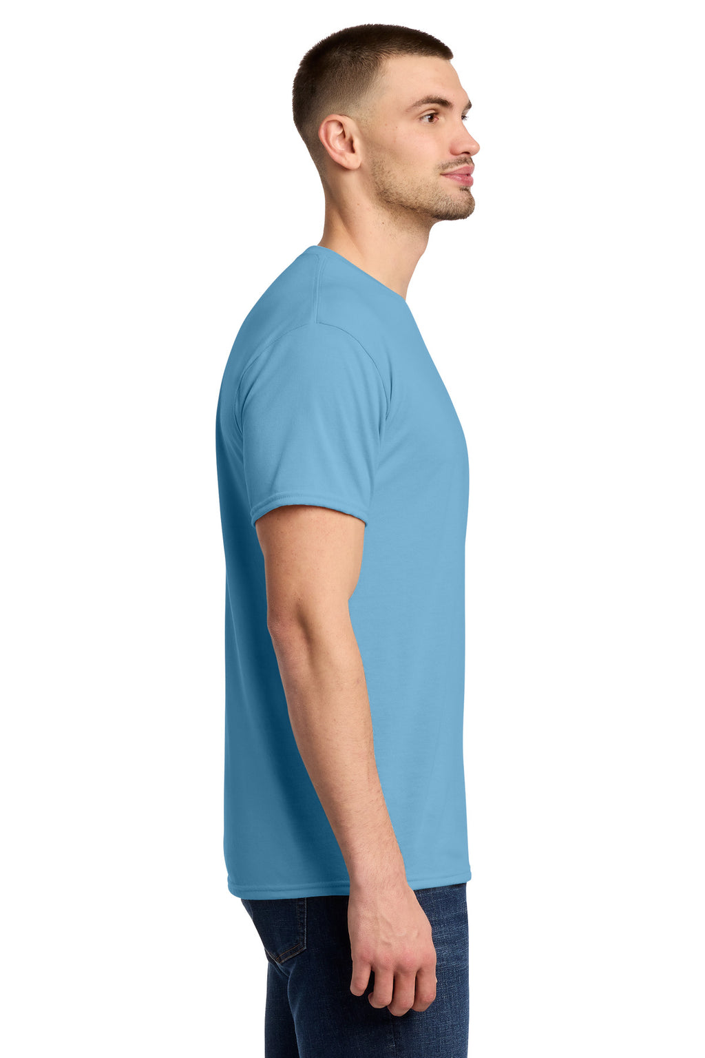 Jerzees Dri-Power 100% Polyester T-Shirt. 21M - Light Blue - side
