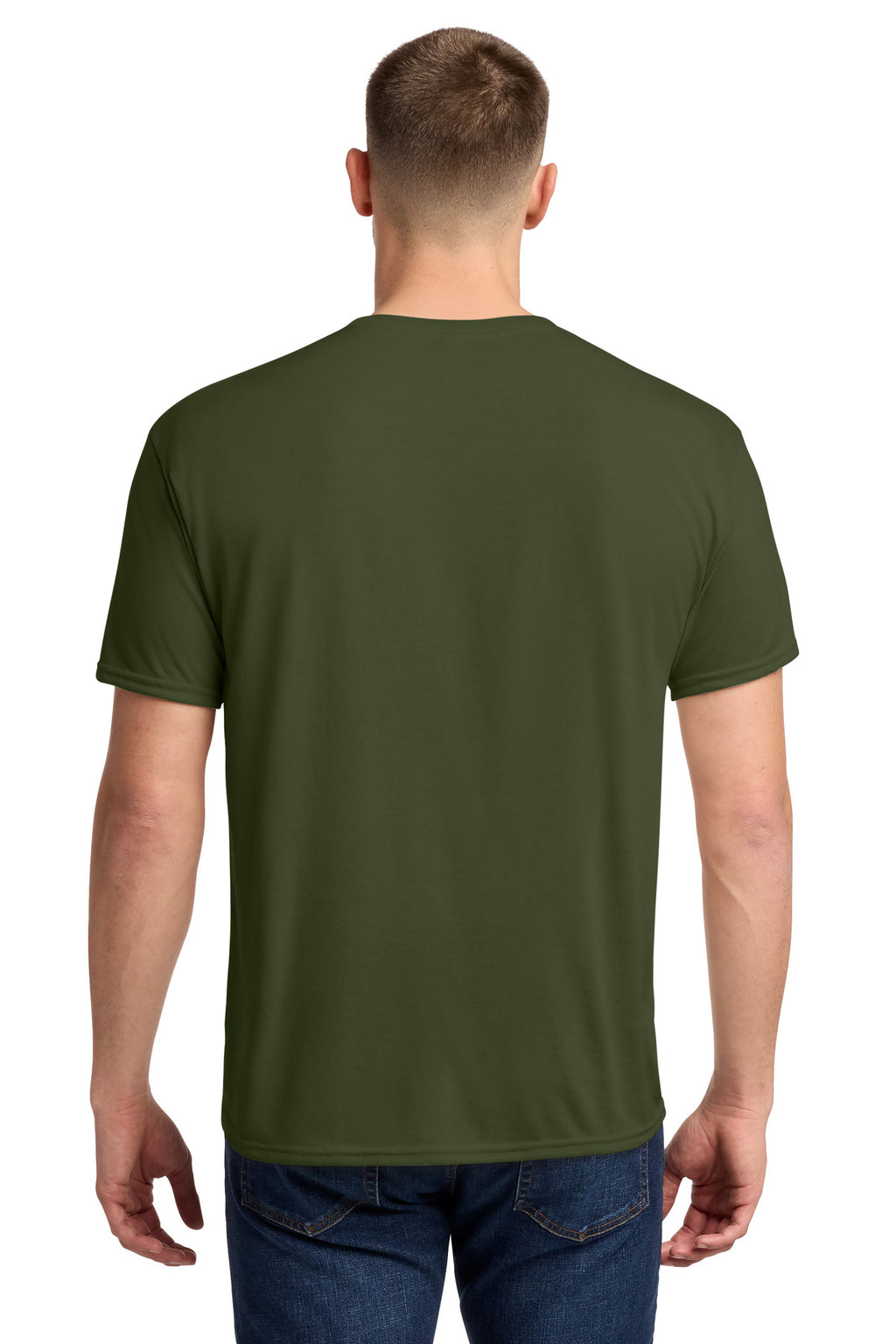 Jerzees Dri-Power 100% Polyester T-Shirt. 21M - Military Green - back