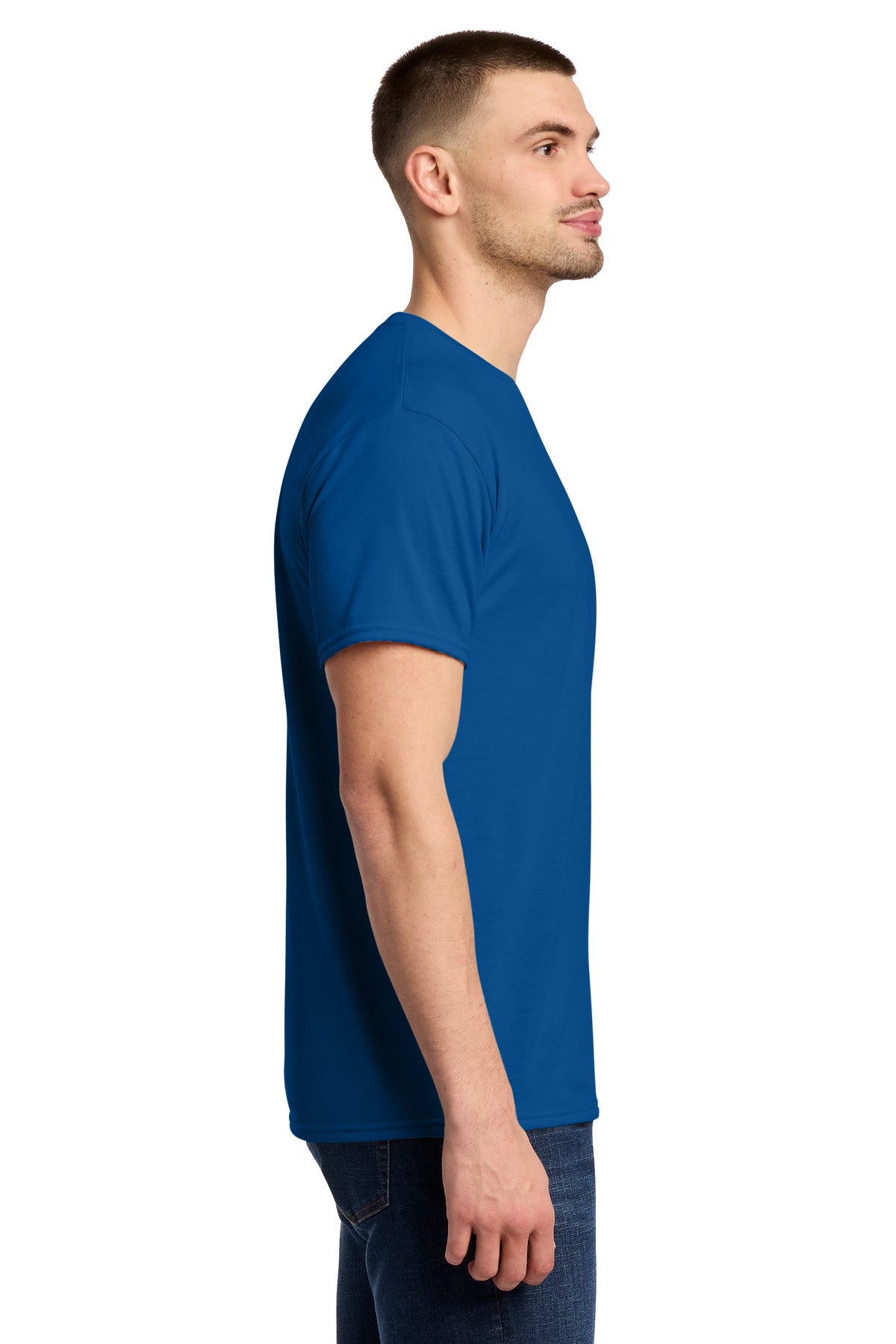 Jerzees Dri-Power 100% Polyester T-Shirt. 21M - Royal - side
