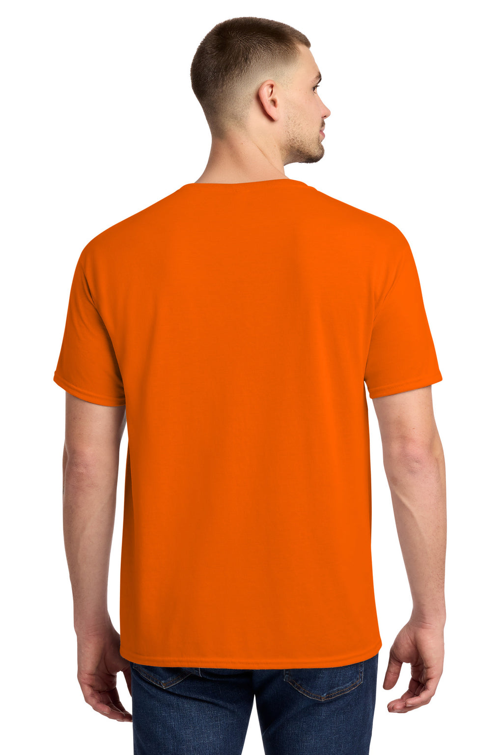 Jerzees Dri-Power 100% Polyester T-Shirt. 21M - Safety Orange - back