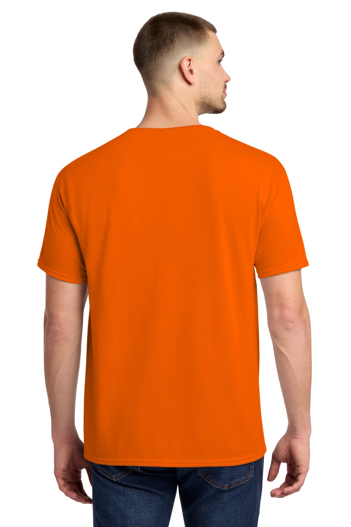Jerzees Dri-Power 100% Polyester T-Shirt. 21M - Safety Orange - back