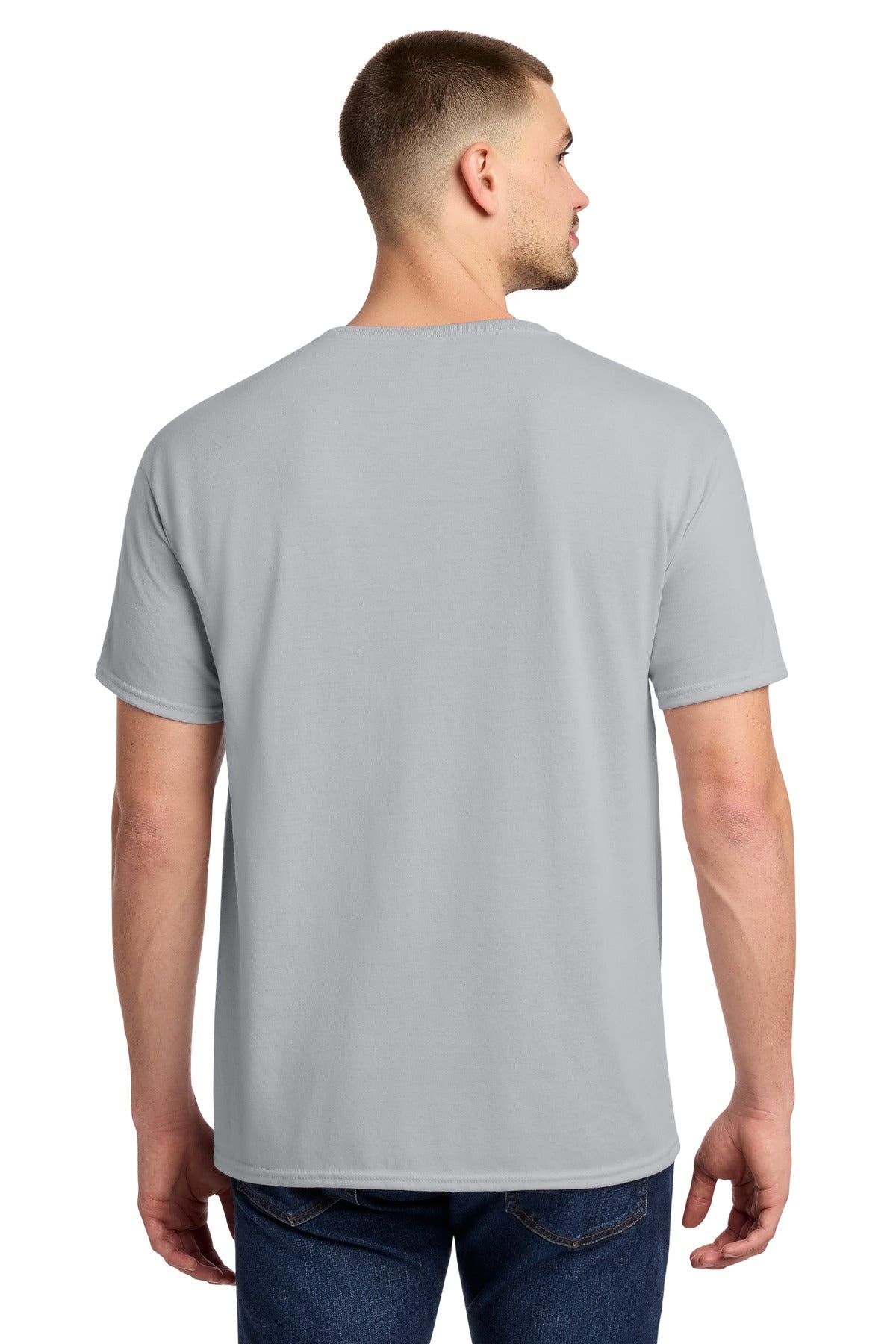 Jerzees Dri-Power 100% Polyester T-Shirt. 21M - Silver - back