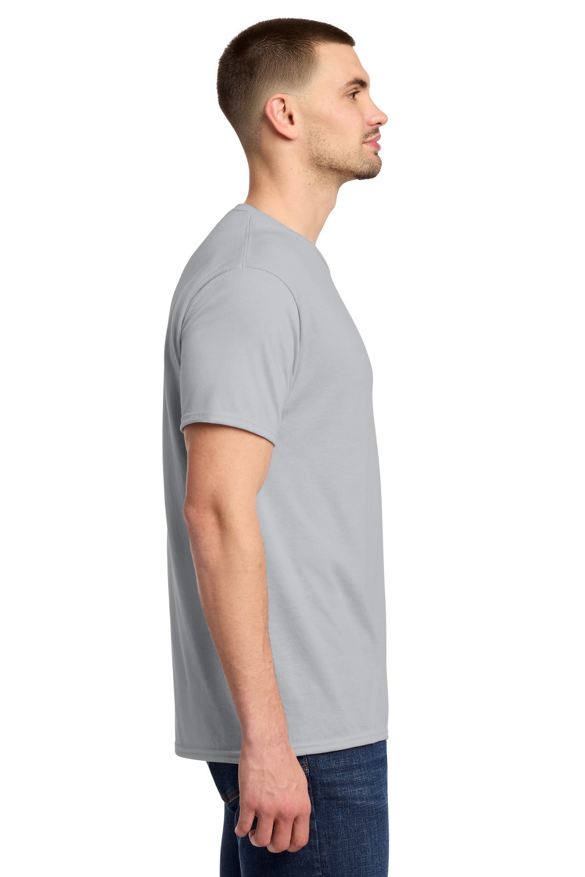Jerzees Dri-Power 100% Polyester T-Shirt. 21M - Silver - side