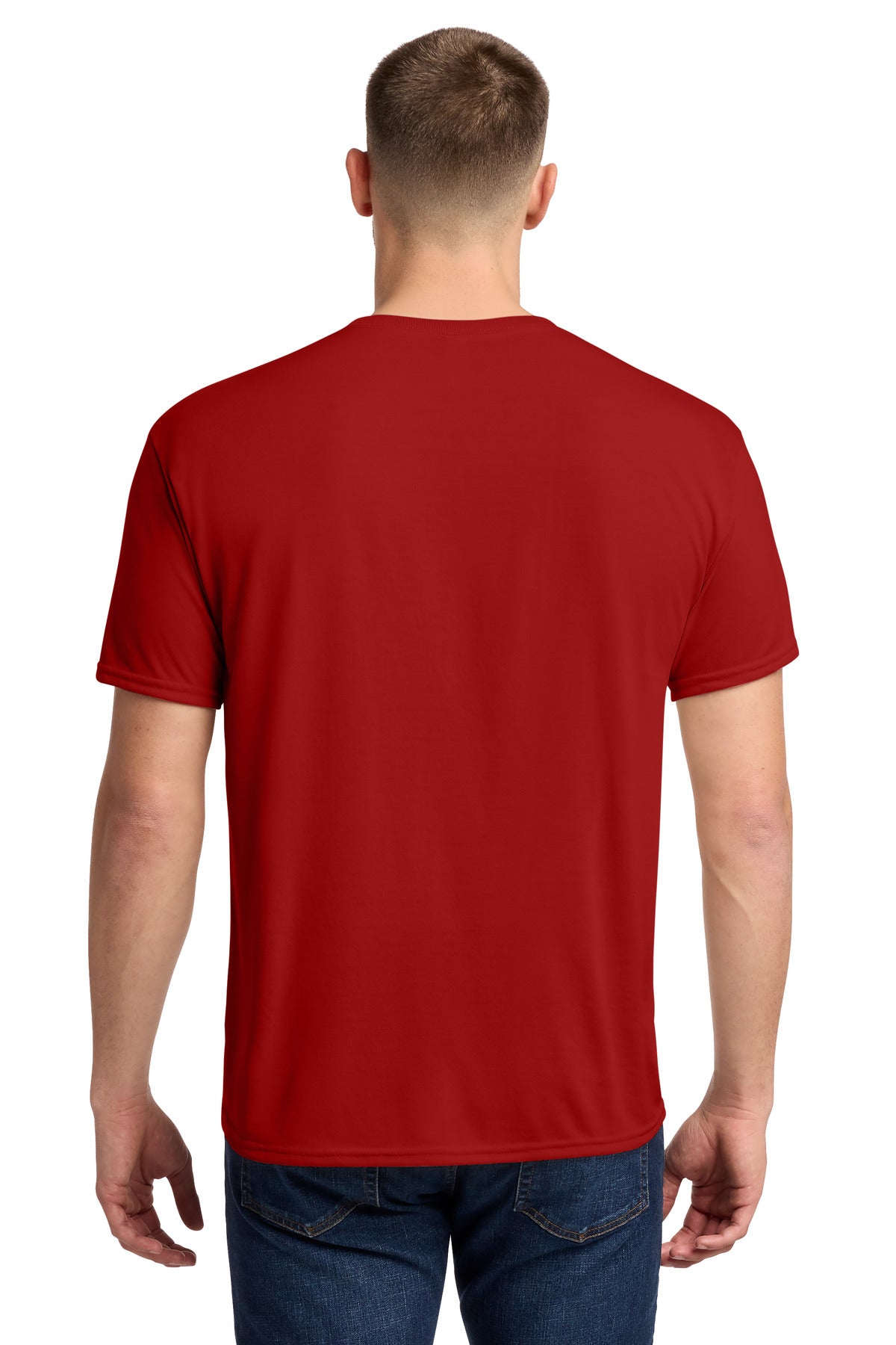 Jerzees Dri-Power 100% Polyester T-Shirt. 21M - True Red - back
