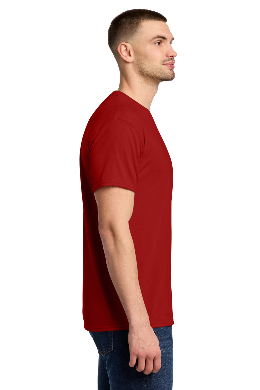 Jerzees Dri-Power 100% Polyester T-Shirt. 21M - True Red - side