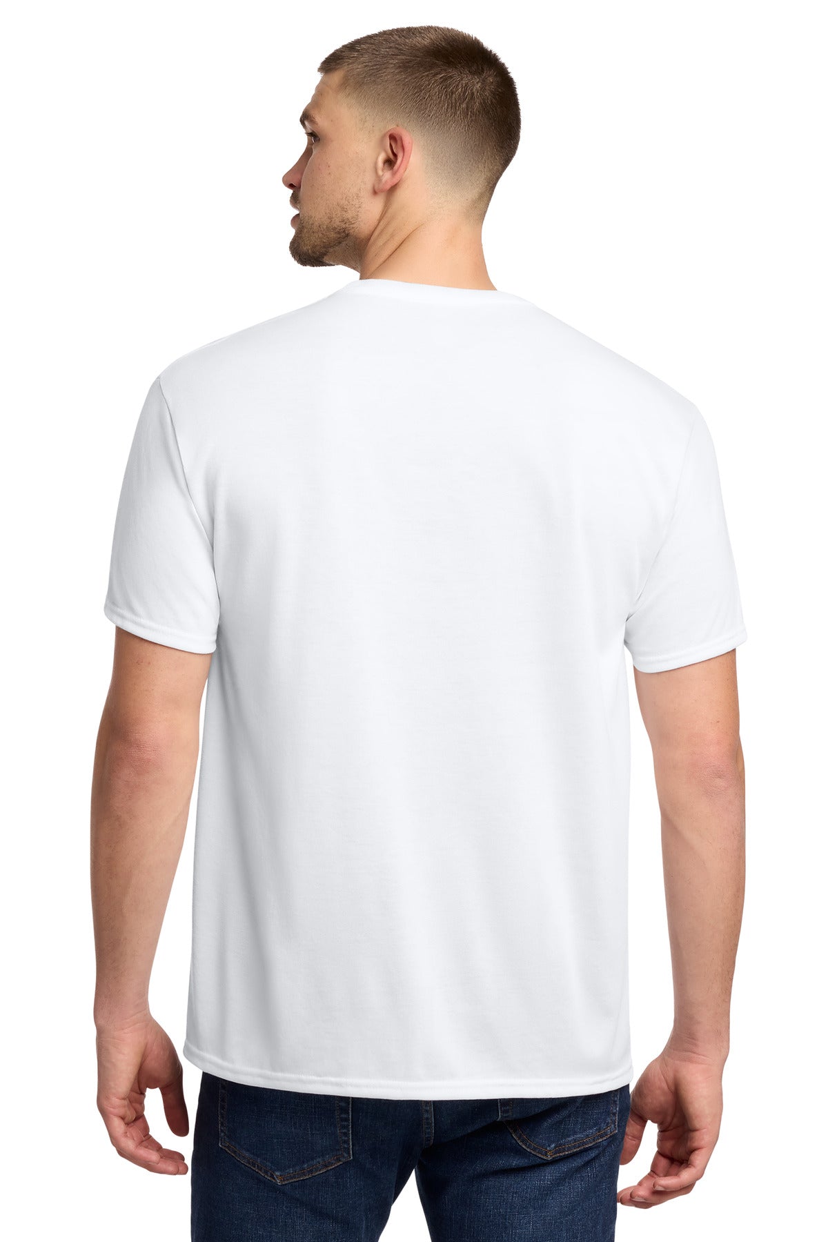 Jerzees Dri-Power 100% Polyester T-Shirt. 21M - White - back