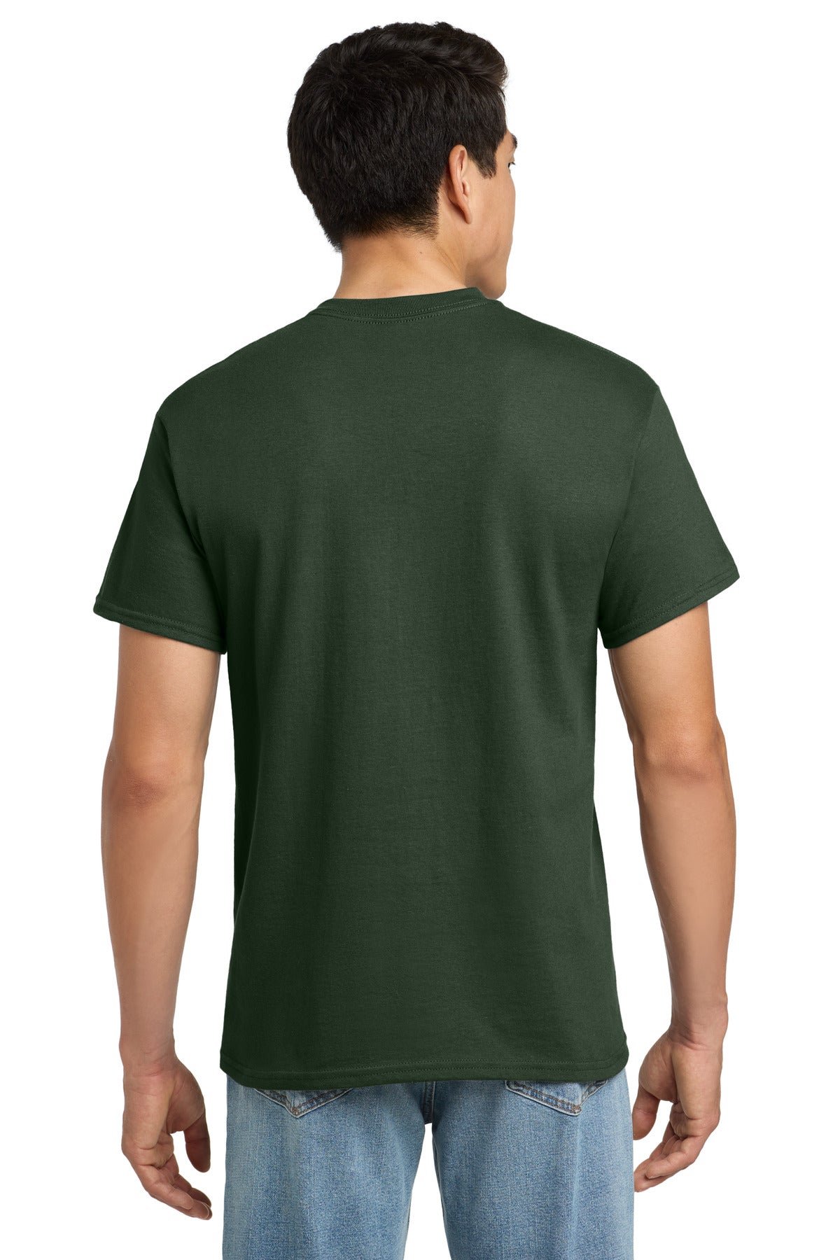 Gildan - Ultra Cotton 100% US Cotton T-Shirt with Pocket. 2300 - Forest Green - back