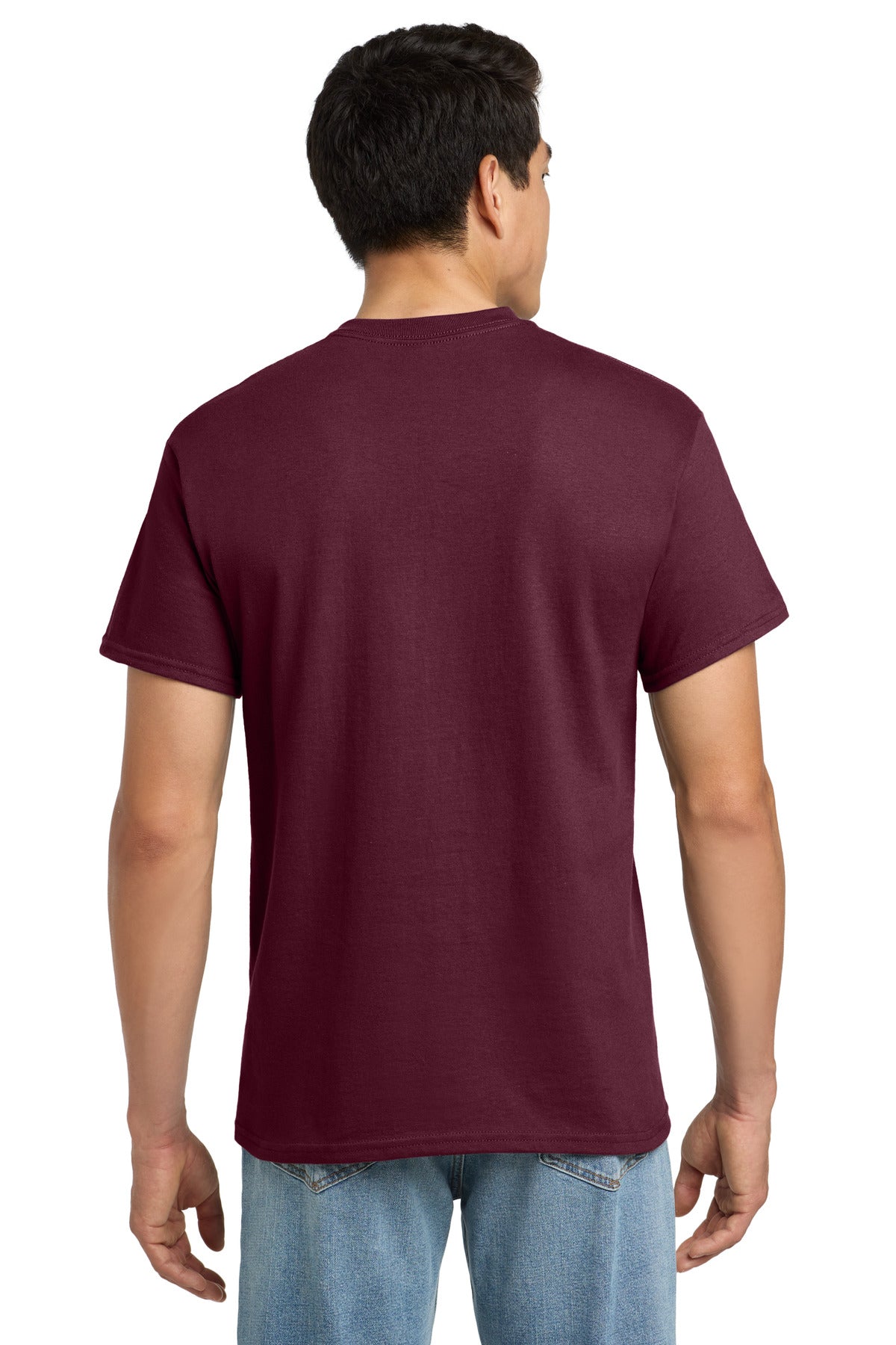 Gildan - Ultra Cotton 100% US Cotton T-Shirt with Pocket. 2300 - Maroon - back