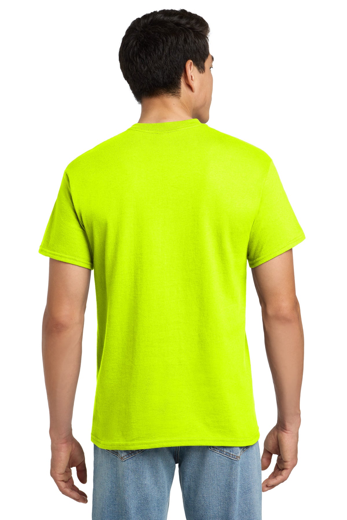Gildan - Ultra Cotton 100% US Cotton T-Shirt with Pocket. 2300 - Safety Green - back