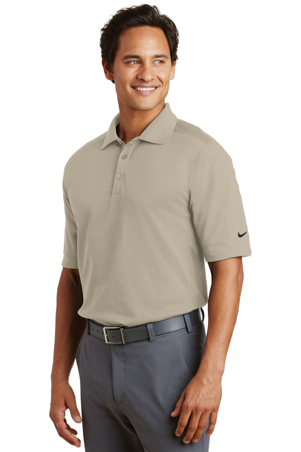 DISCONTINUED Nike Dri-FIT Pique II Polo. 244612 - Birch - three_q