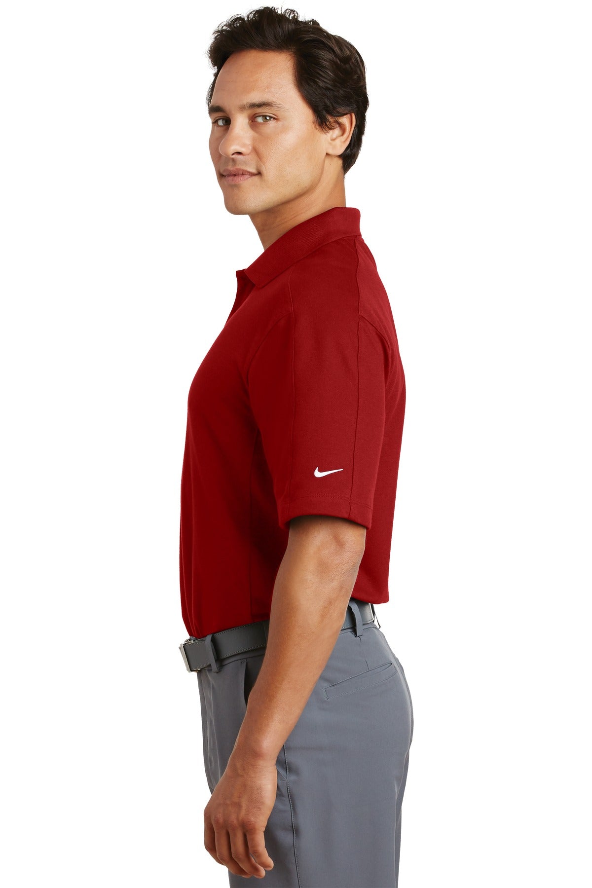 DISCONTINUED Nike Dri-FIT Pique II Polo. 244612 - Sport Red - side