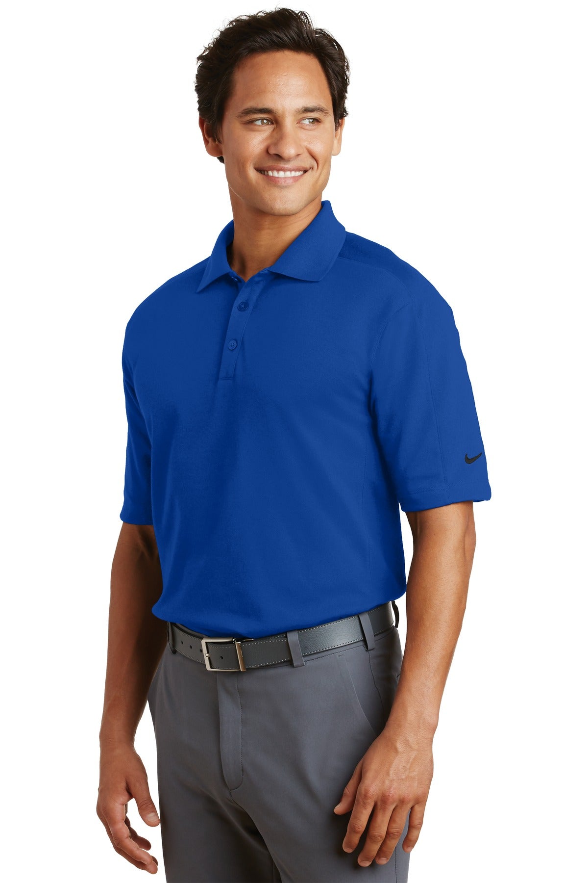 DISCONTINUED Nike Dri-FIT Pique II Polo. 244612 - Varsity Royal - three_q